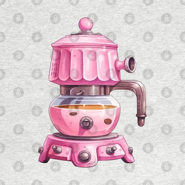 Pink Coffee Maker #1 by Chromatic Fusion Studio